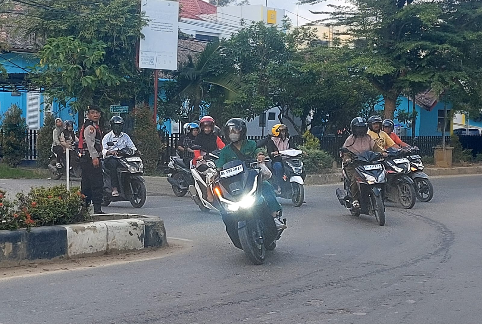 Sat Samapta Polres Langsa Laksanakan Strong Poin di Sejumlah Titik Kota