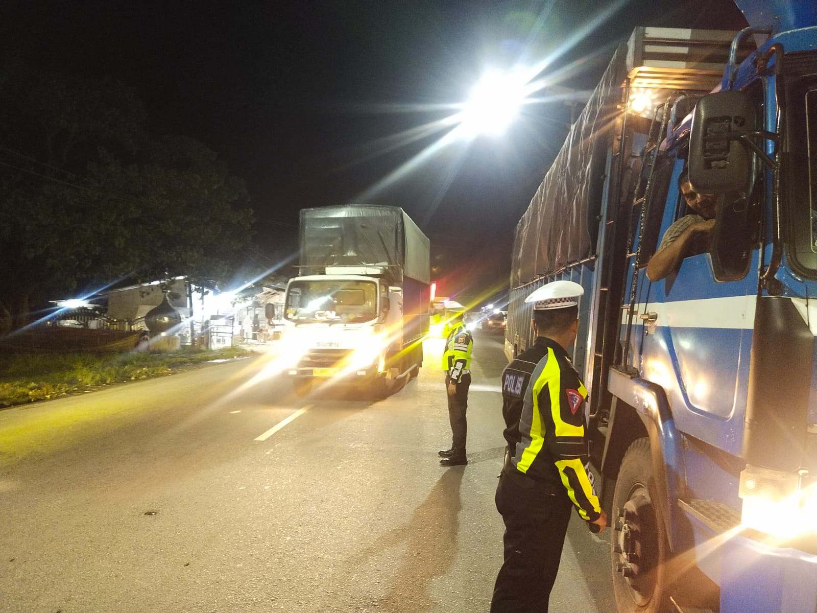 Sat Lantas Polres Langsa Laksanakan Patroli Blue Light di Jalur Rawan Kecelakaan