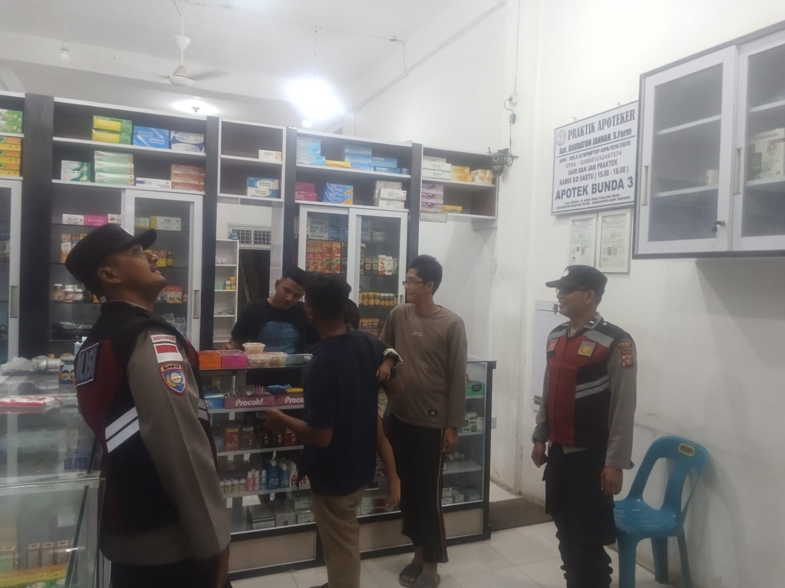 Patroli Malam Polsek Manyak Payed Jaga Kondusivitas Wilayah