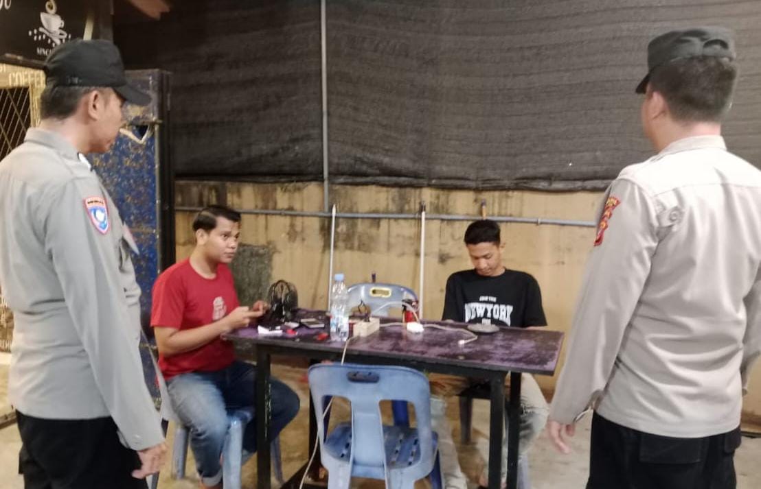 Patroli Malam Polsek Langsa Antisipasi Premanisme di Pusat Kota