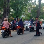 Sat Samapta Polres Langsa Laksanakan Strong Point Pagi di Sejumlah Titik Kota