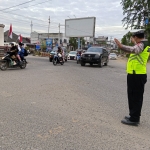 Strong Point Pagi Sat Lantas Langsa Atur Arus Lalu Lintas Jalan Ahmad Yani