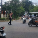 Strong Point Pagi Sat Samapta Langsa Jaga Kelancaran Aktivitas Warga   