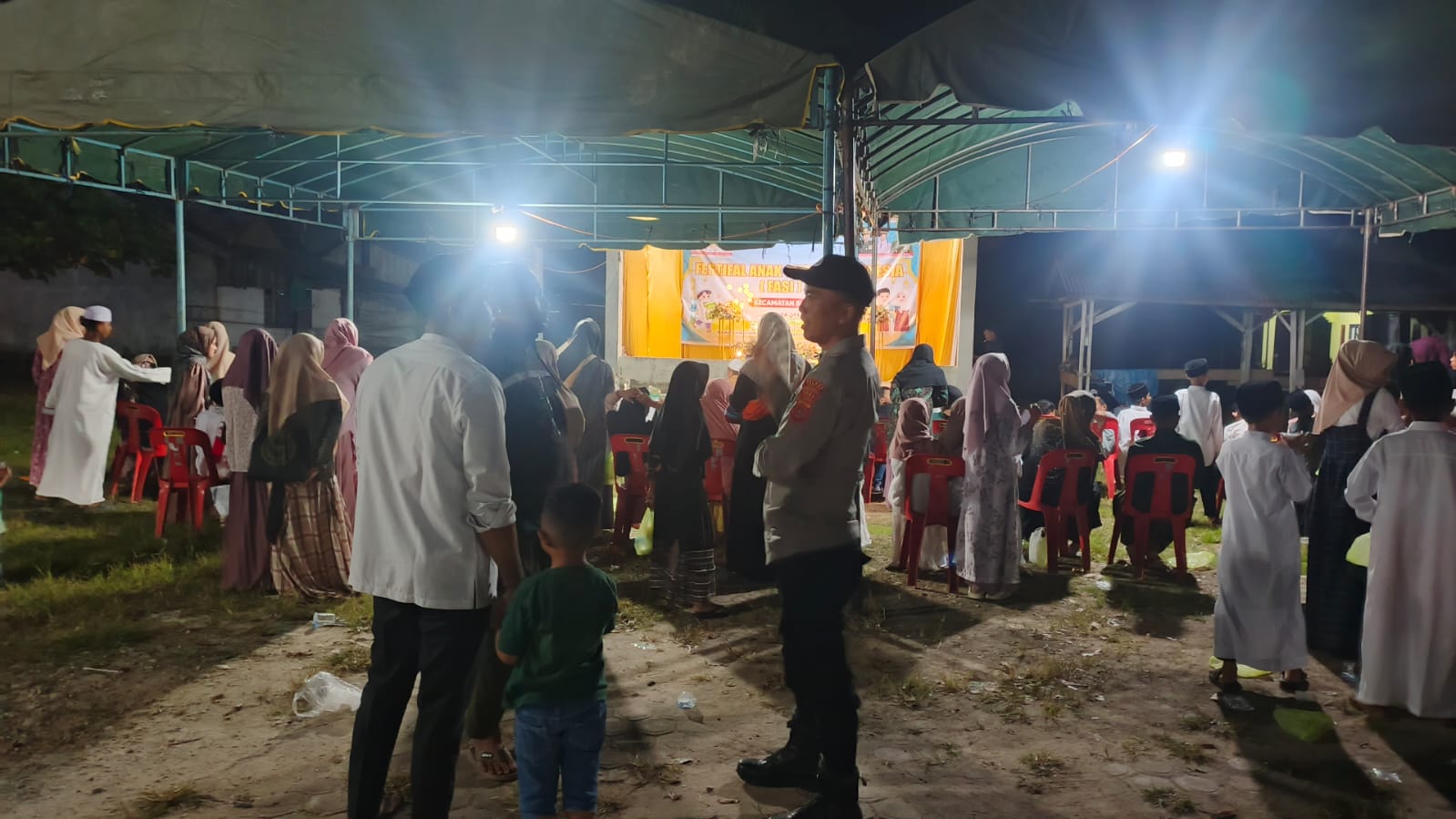 Polsek Sungai Raya Amankan Pembukaan Festival Anak Shaleh Indonesia di Labuhan Keude