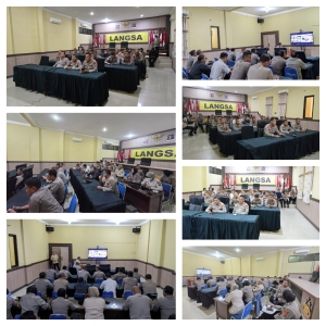 Polres Langsa Gelar Bimbingan Rohani dan Mental di Aula Mapolres