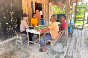 Patroli Polsek Rantau Selamat Pantau Aktivitas Masyarakat