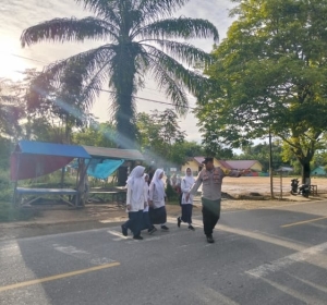 Pengaturan Lalu Lintas Pagi Polsek Sungai Raya Ciptakan Arus Kendaraan Tertib