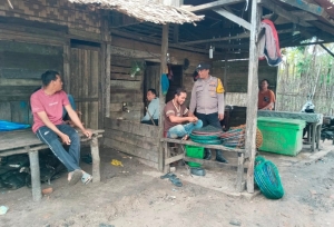 Patroli Polsek Rantau Selamat Pantau Aktivitas Warga