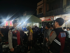 Polsek Rantau Selamat Lakukan Pengamanan Dakwah Isra Mi’raj di Desa Bayeun