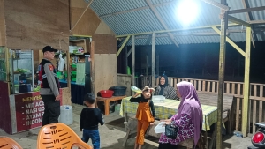 Patroli Malam Polsek Rantau Selamat Jaga Kondusivitas Wilayah