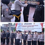 Wakapolres Langsa Pimpin Upacara Kenaikan Pangkat Pengabdian dan Penganugerahan Satyalencana