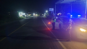 Patroli Blue Light Satlantas Langsa Antisipasi Laka Lantas di Jalur Nasional