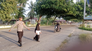 Polsek Birem Bayeun Laksanakan Protap 01 untuk Kelancaran Lalu Lintas dan Pelayanan Publik