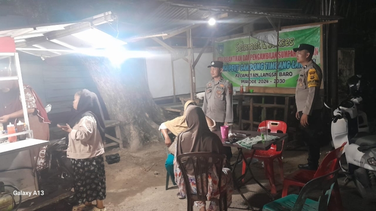 Patroli Malam Polsek Langsa Barat Jaga Stabilitas Keamanan Wilayah