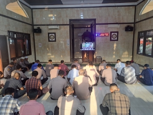 Polres Langsa Ikuti Binrohtal Polda Aceh Secara Virtual