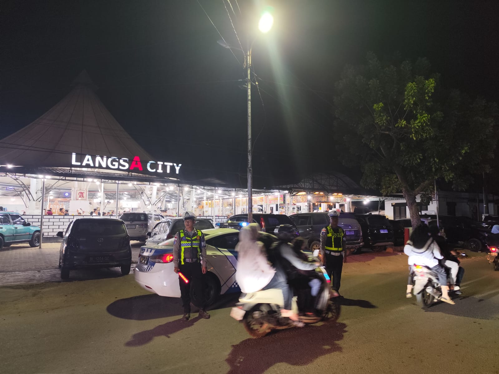 Satlantas Polres Langsa Gelar Patroli Blue Light di Jalur Rawan Laka