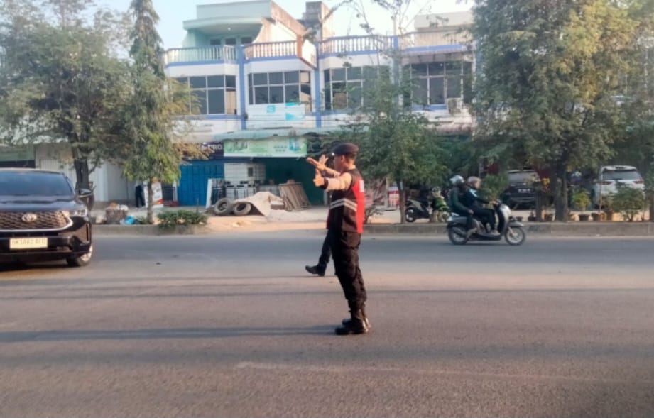 Sat Samapta Polres Langsa Intensifkan Strong Point di Titik Rawan Kepadatan