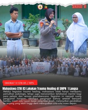 Mahasiswa STIK Angkatan 83 Edukasi Keselamatan Lalu Lintas dan Anti-Bullying di SMP Negeri 1 Langsa