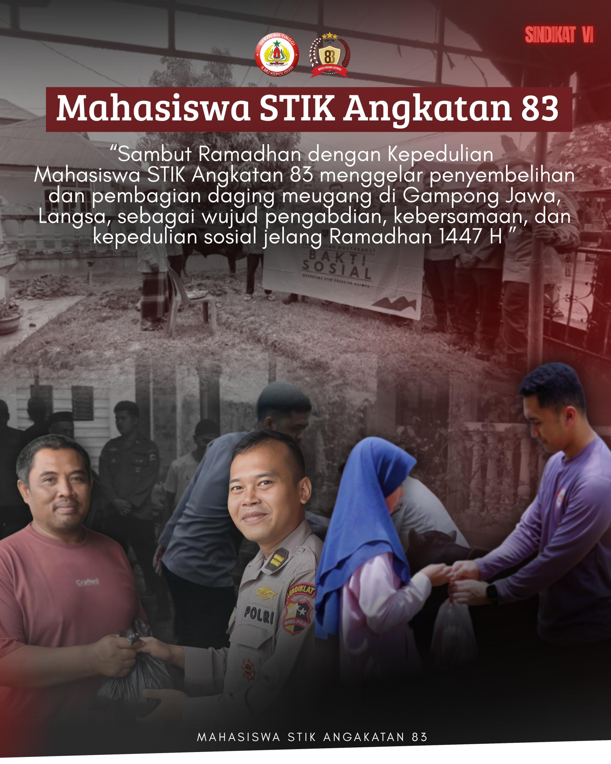 Mahasiswa STIK Gelar Penyembelihan dan Pembagian Daging Meugang di Gampong Jawa