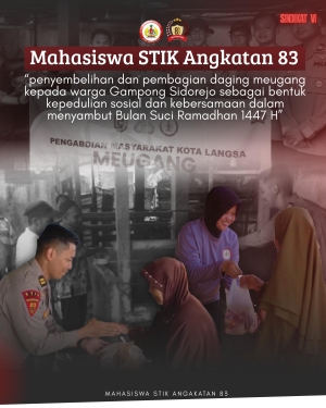 Mahasiswa STIK Laksanakan Penyembelihan dan Pembagian Daging Meugang untuk Warga Gampong Sidorejo