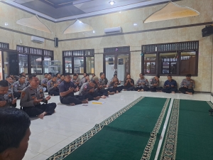 Binrohtal Virtual Polda Aceh Perkuat Nilai Spiritual Personel Polres Langsa