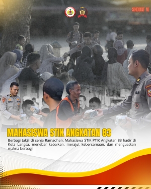 Mahasiswa STIK PTIK Angkatan 83 Hadirkan Kepedulian Ramadhan dengan Berbagi Takjil
