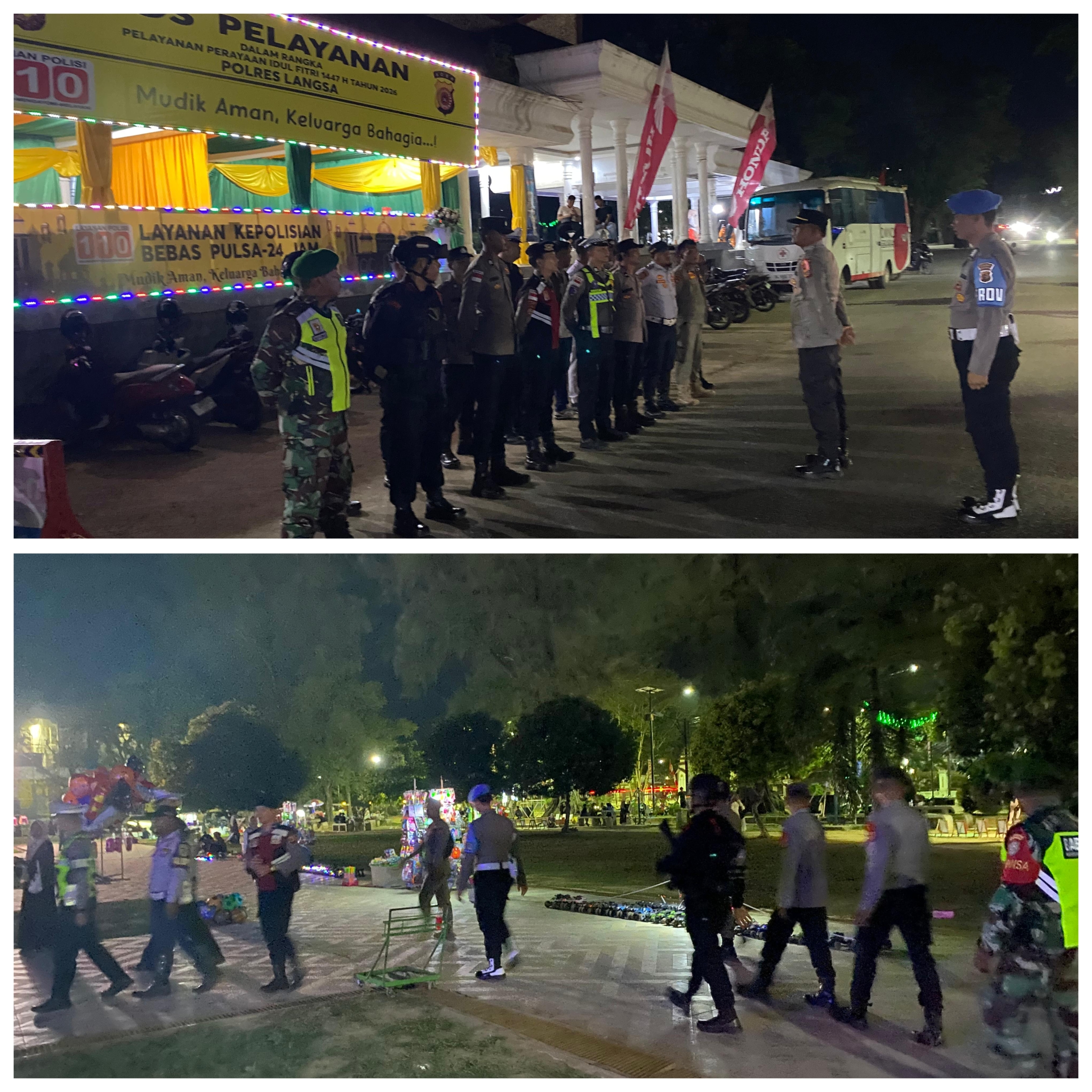 Pos Yan Ops Ketupat Seulawah 2026 Polres Langsa Perkuat Pelayanan dan Pengamanan Siang Hingga Malam Hari