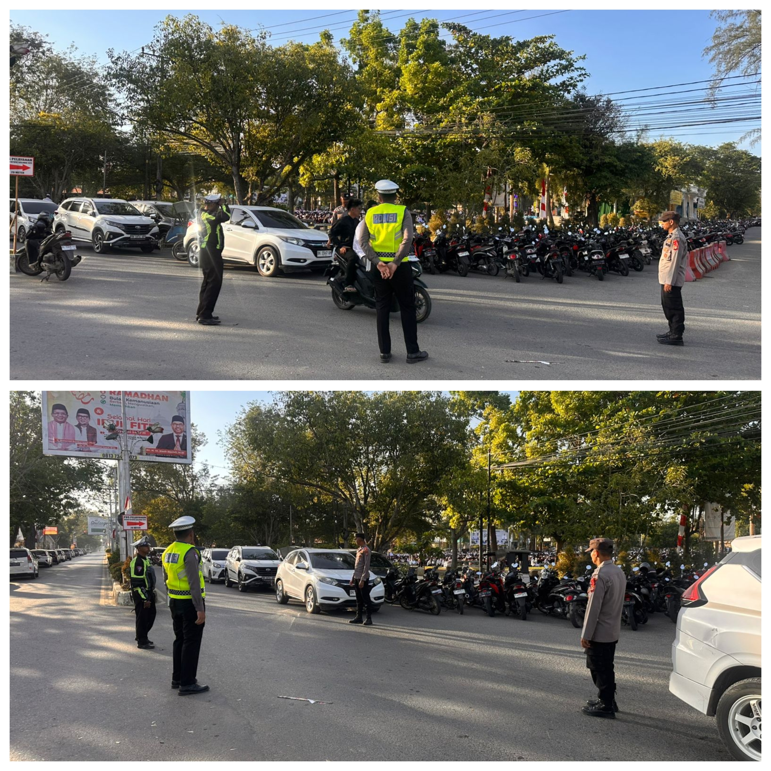 Polres Langsa Maksimalkan Pengamanan Sholat Idul Fitri di Lapangan Merdeka