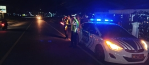 Patroli Blue Light Satlantas Polres Langsa Antisipasi Rawan Kecelakaan di Jalur Nasional