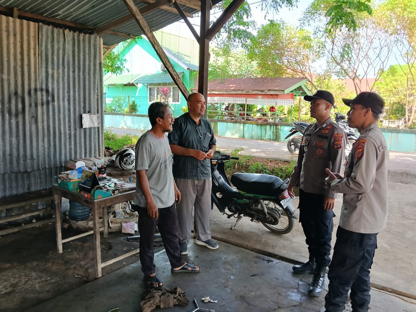 Patroli Siang Hari Polsek Birem Bayeun Antisipasi Guantibmas, Situasi Terpantau Aman dan Kondusif