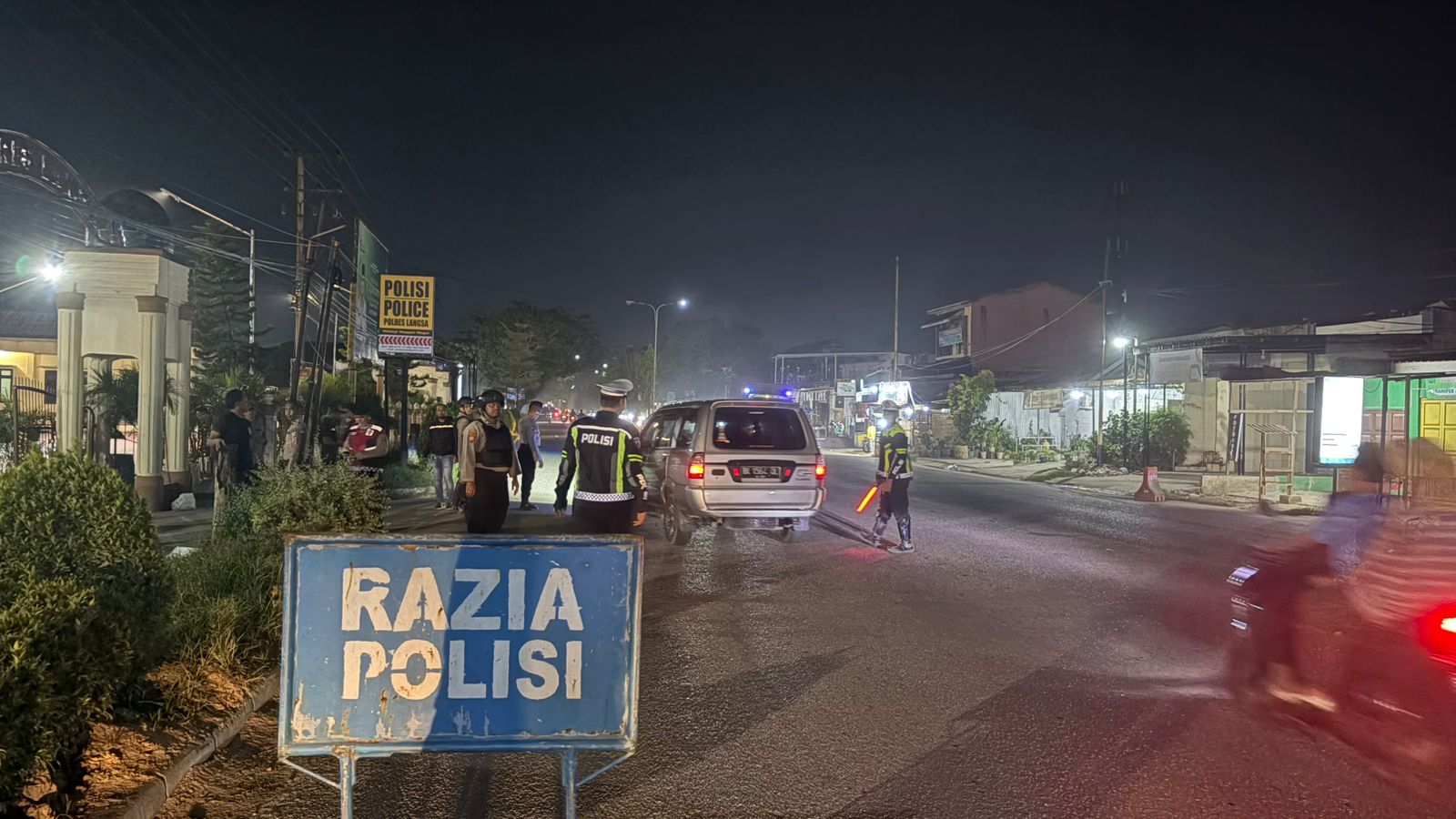 Patroli KRYD Polres Langsa Intensifkan Pengamanan Wilayah Kota pada Malam Hari