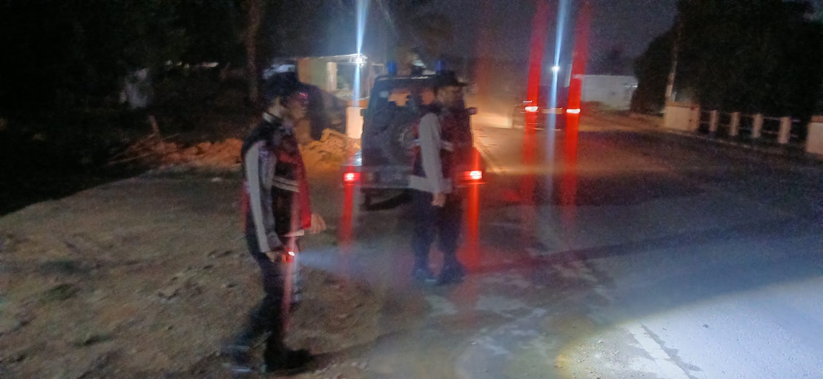 Patroli Malam Polsek Manyak Payed Antisipasi Gangguan Kamtibmas di Bulan Ramadhan