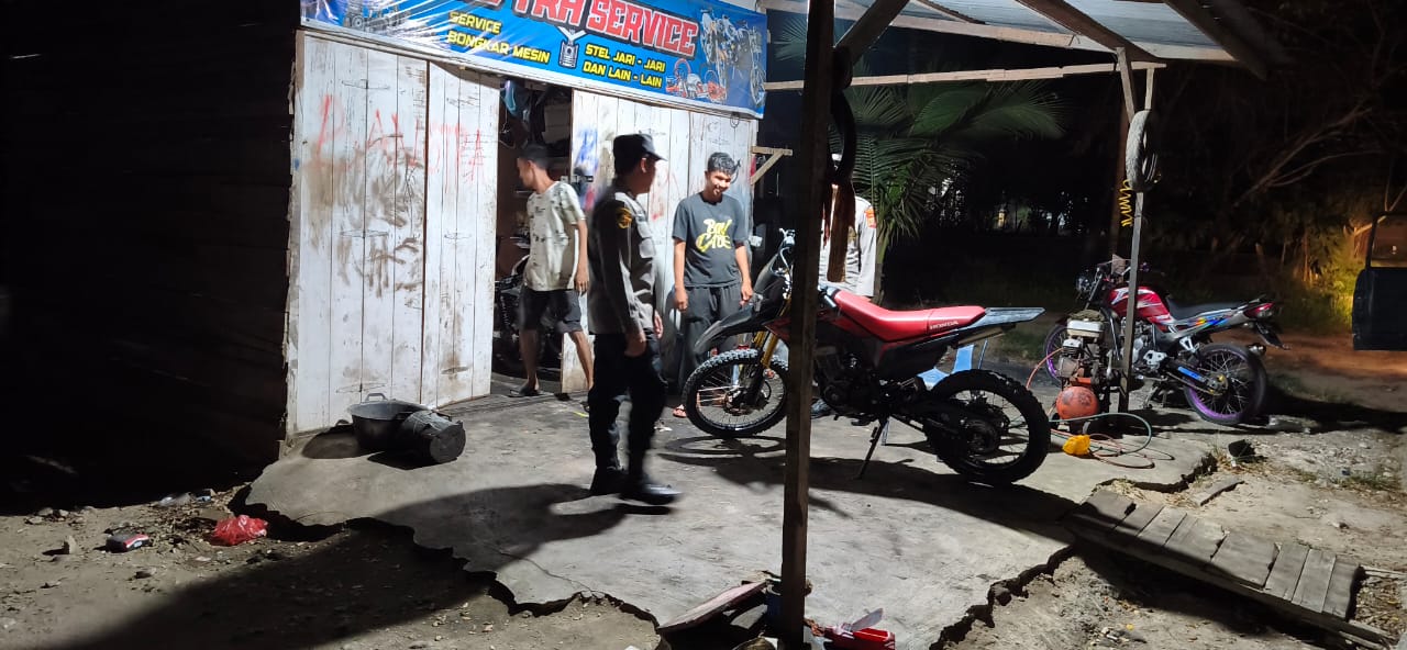 Patroli Malam Polsek Birem Bayeun Antisipasi Balap Liar dan Aksi Pelemparan Bus di Jalur Lintas Nasional