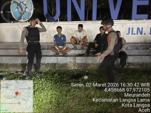 Patroli Perintis Presisi Sat Samapta Polres Langsa Jaga Stabilitas Keamanan Dini Hari