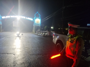 Patroli Blue Light Sat Lantas Polres Langsa Cegah Risiko Kecelakaan di Jalur Medan–Banda Aceh
