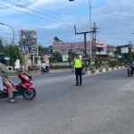 Satlantas Polres Langsa Gelar Strong Point Pagi untuk Kelancaran Aktivitas Masyarakat