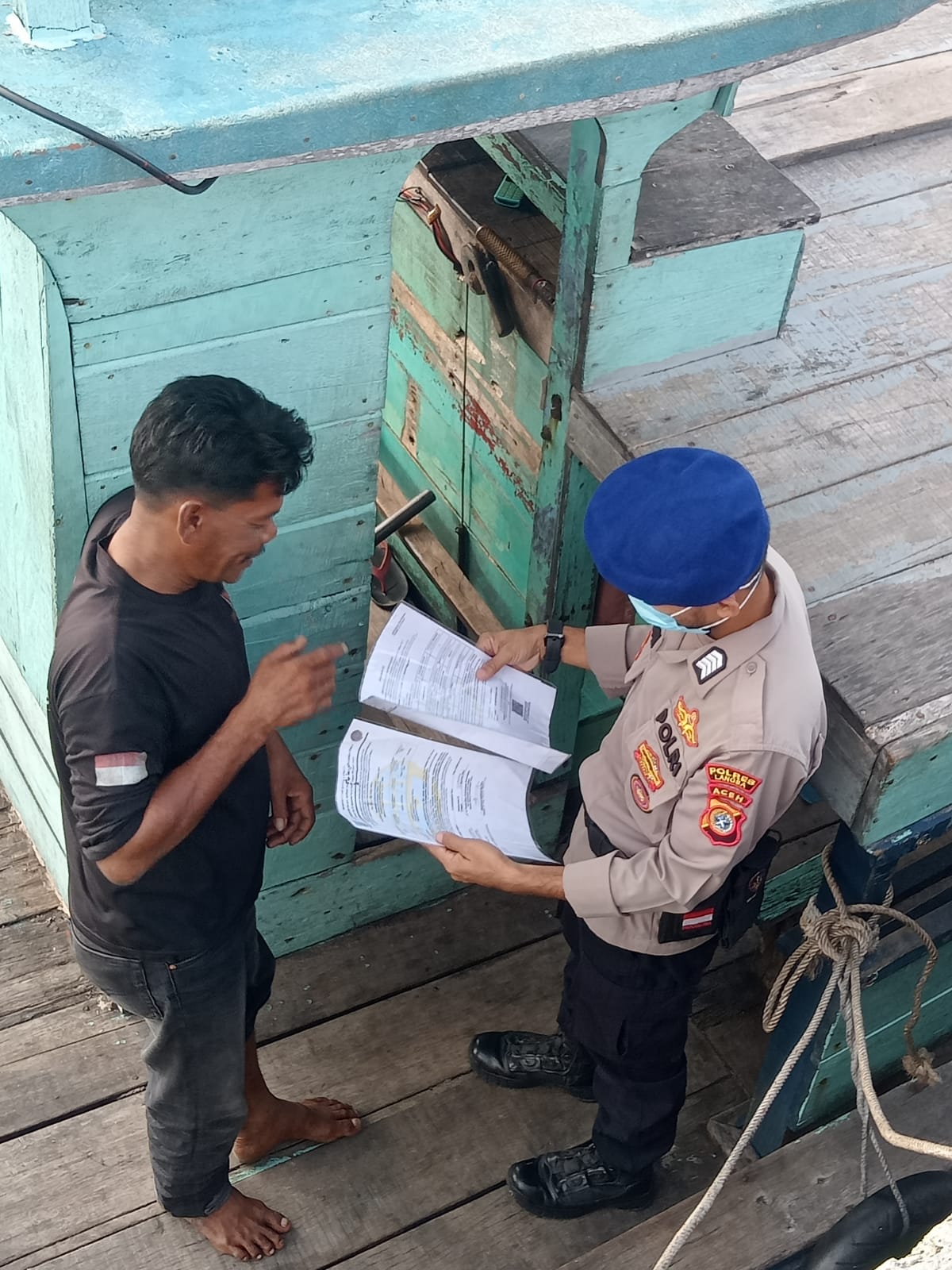 Sat Polairud Polres Langsa Tingkatkan Pengawasan di Dermaga TPI Kuala Langsa