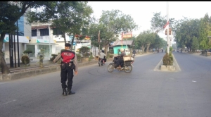 Sat Samapta Polres Langsa Intensifkan Strong Point Pagi di Titik Rawan Lalu Lintas