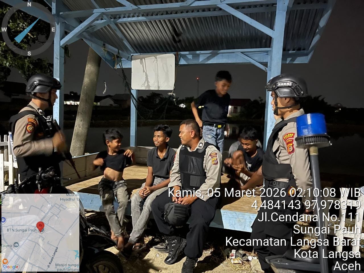 Patroli Perintis Presisi Sat Samapta Polres Langsa Jaga Stabilitas Kamtibmas Malam Har