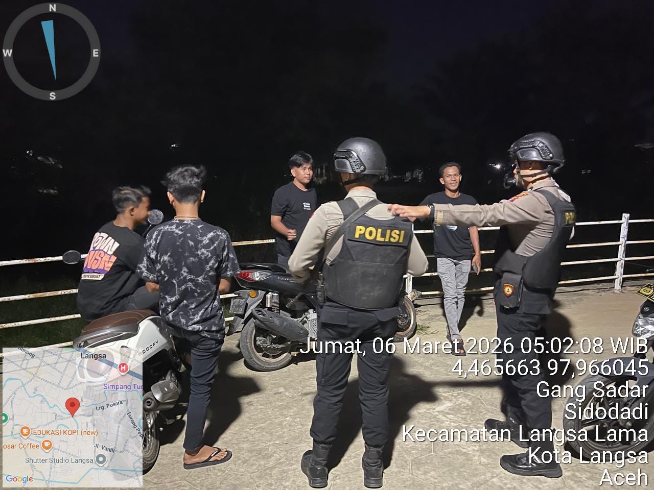 Sat Samapta Polres Langsa Laksanakan Patroli Perintis Presisi Antisipasi Guantibmas