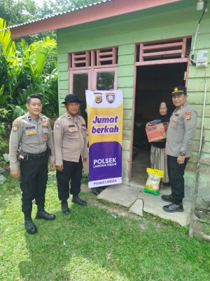 Polsek Langsa Timur Salurkan Bantuan Sosial Kapolri kepada Warga Kurang Mampu