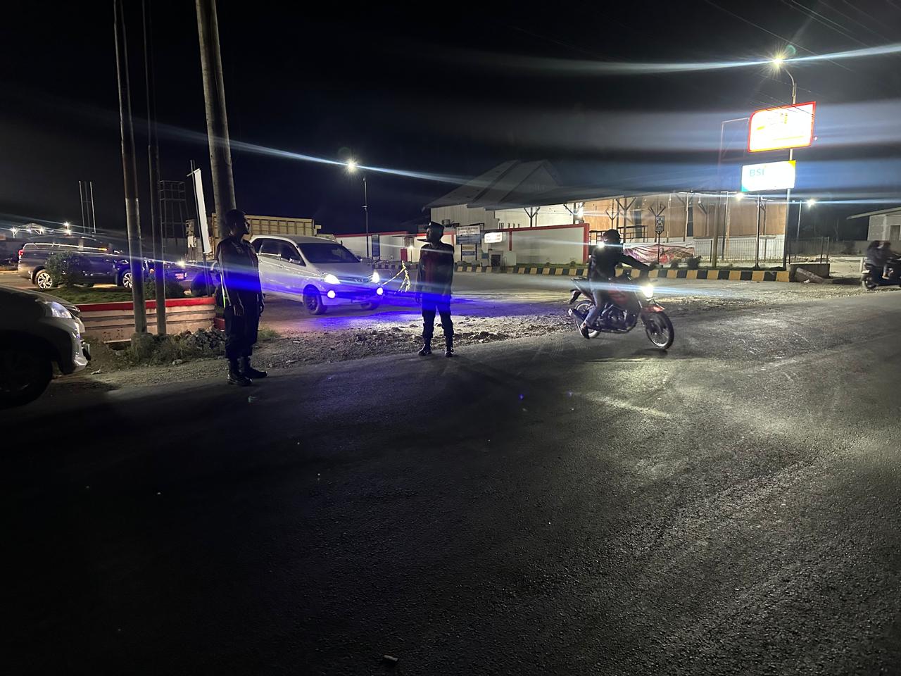 Patroli Malam Polsek Rantau Selamat Antisipasi Kejahatan Jalanan Selama Ramadhan