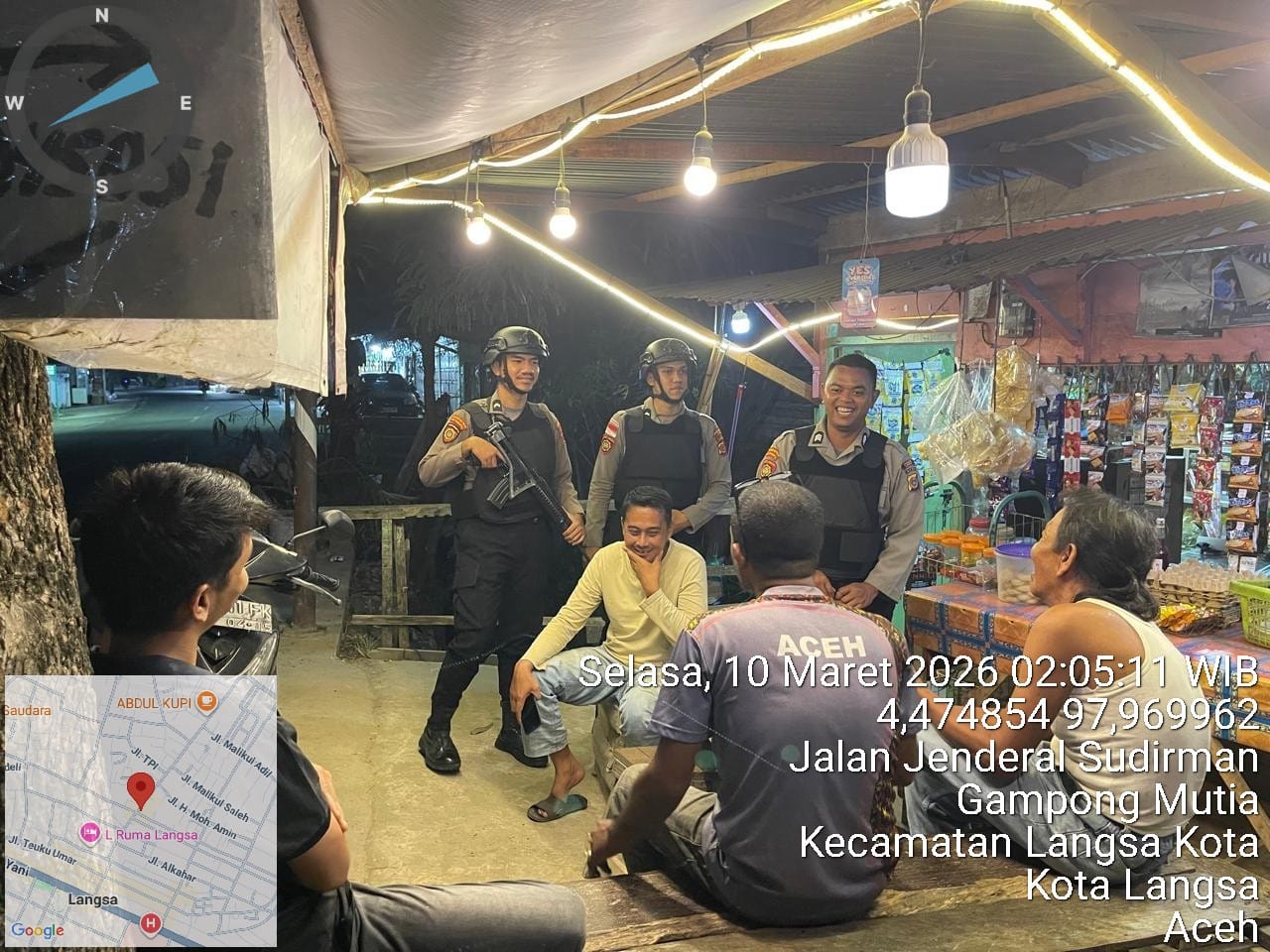 Sat Samapta Polres Langsa Laksanakan Patroli Perintis Presisi Antisipasi Gangguan Kamtibmas