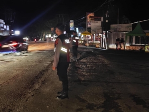 Polsek Rantau Selamat Intensifkan Patroli Malam Antisipasi Kejahatan Jalanan Selama Ramadhan