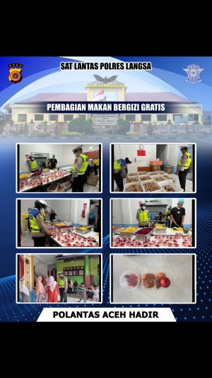 Satlantas Polres Langsa Kawal Distribusi Program Makan Bergizi Gratis untuk Ribuan Pelajar