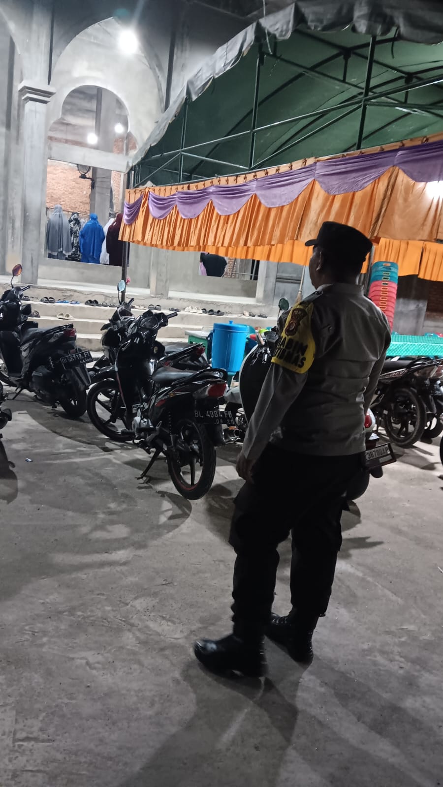 Polsek Langsa Timur Laksanakan Pengamanan Shalat Tarawih di Sejumlah Masjid Wilayah Hukumnya
