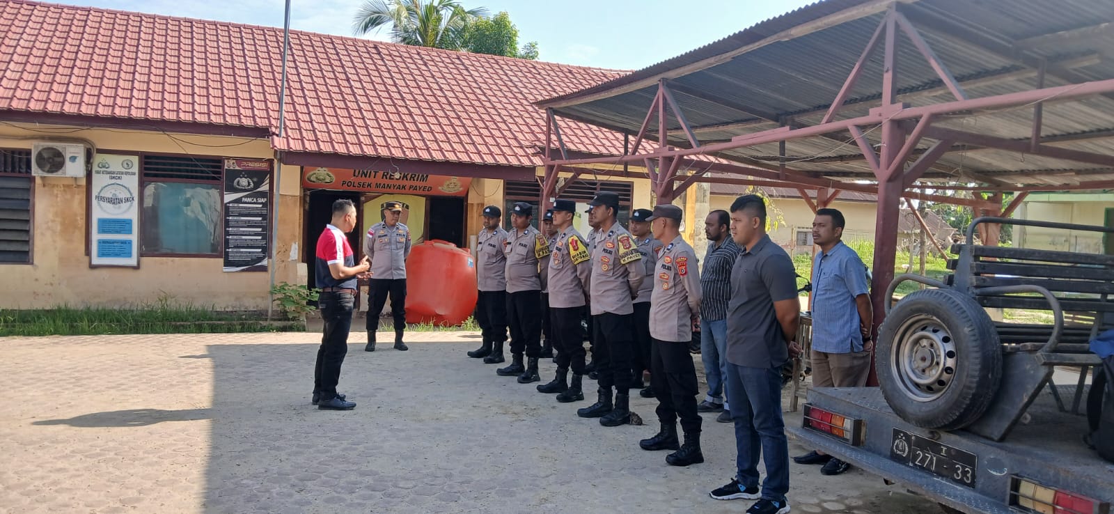 Apel Pagi Polsek Manyak Payed Tegaskan Peran Bhabinkamtibmas sebagai Garda Terdepan Problem Solving