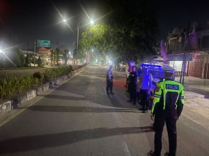Patroli Blue Light Sat Lantas Polres Langsa Cegah Balap Liar di Bulan Ramadhan