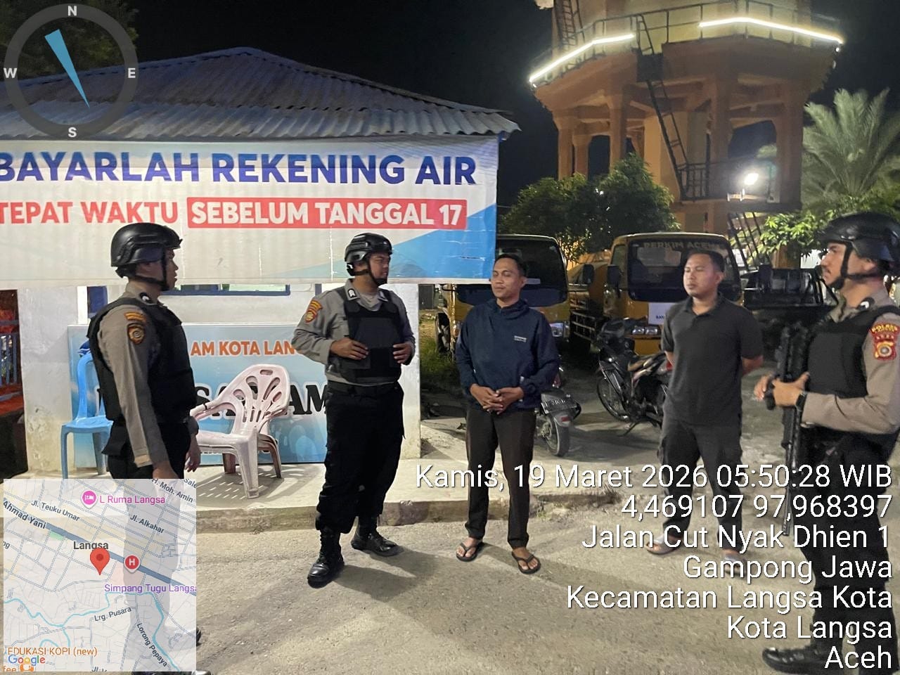 Patroli Perintis Presisi Sat Samapta Polres Langsa Intensifkan Pengamanan Dini Hari