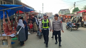 Polsek Langsa Amankan Pasar Meugang Jelang Idul Fitri 1447 H